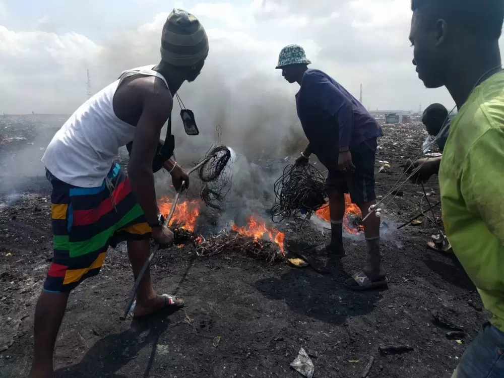open waste burning