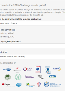 screenshot of interactive web platform