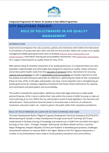 First page of toolkit document