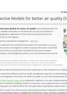 Urban Emissions-SIM AIR webpage